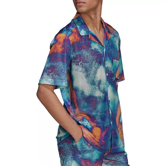 NWT adidas Originals Men's Allover Print Mesh Shirt - Picture 3 of 6